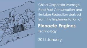 China Corporate Fuel Consumption and Emission Reduction derived from Pinnacle Engines